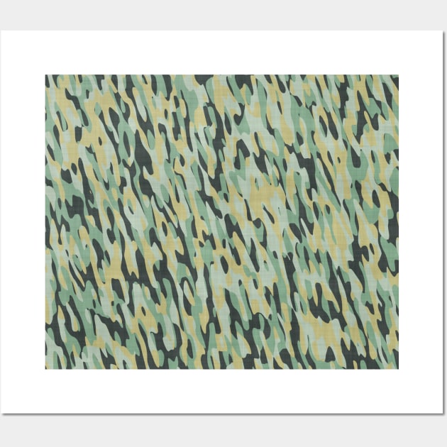 pale green and yellow camo Wall Art by erichristy
